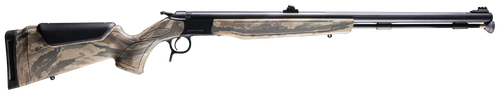 [043125020478] CVA Optima 50 Caliber 26" Black Nitride Fluted Barrel, Black Nitride Drilled & Tapped Steel Receiver, Fixed Realtree Legacy Synthetic Stock, Fiber Optic Sights
