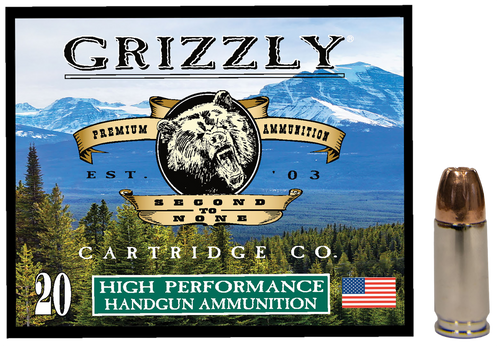 [815152016058] Grizzly Ammo 9mm 115gr Jacketed Hollow Point, 20rd Box