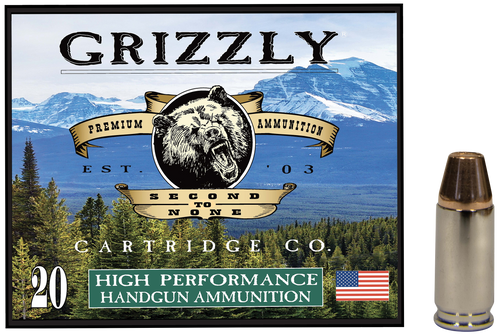 [815152016720] Grizzly Ammo 9mm+P 147gr Full Metal Jacket Flat Point, 20rd Box
