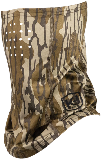[049443939171] Moultrie Run N Gun Mossy Oak Bottomland 1/2 Face Mask OSFM