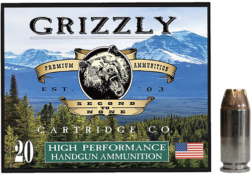 [815152011169] Grizzly Ammo 40S&W 180gr Jacketed Hollow Point, 20rd Box