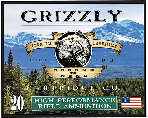 [815152011251] Grizzly Ammo 357Sig 125gr Full Metal Jacket Flat Point, 20rd Box
